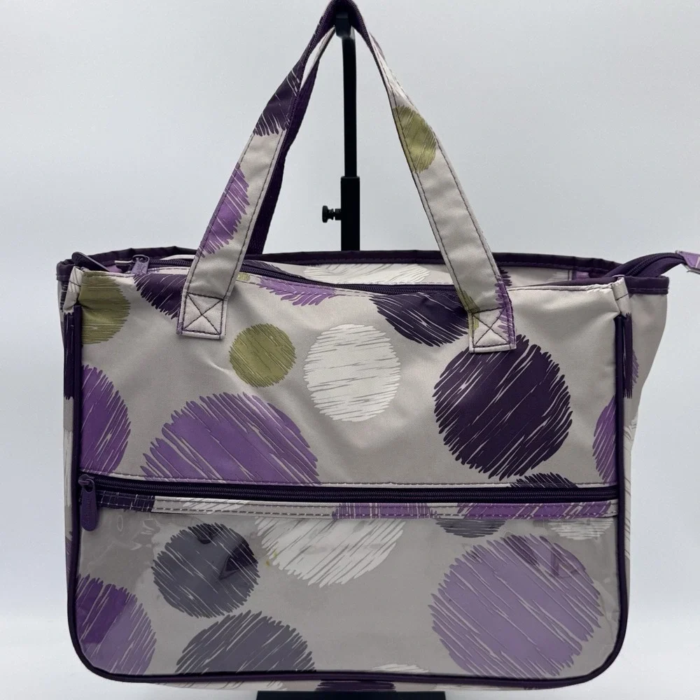 NEW Thirty-One True Beauty Bag Purple Plum Hostess Exclusive 2pcs Makeup Travel
